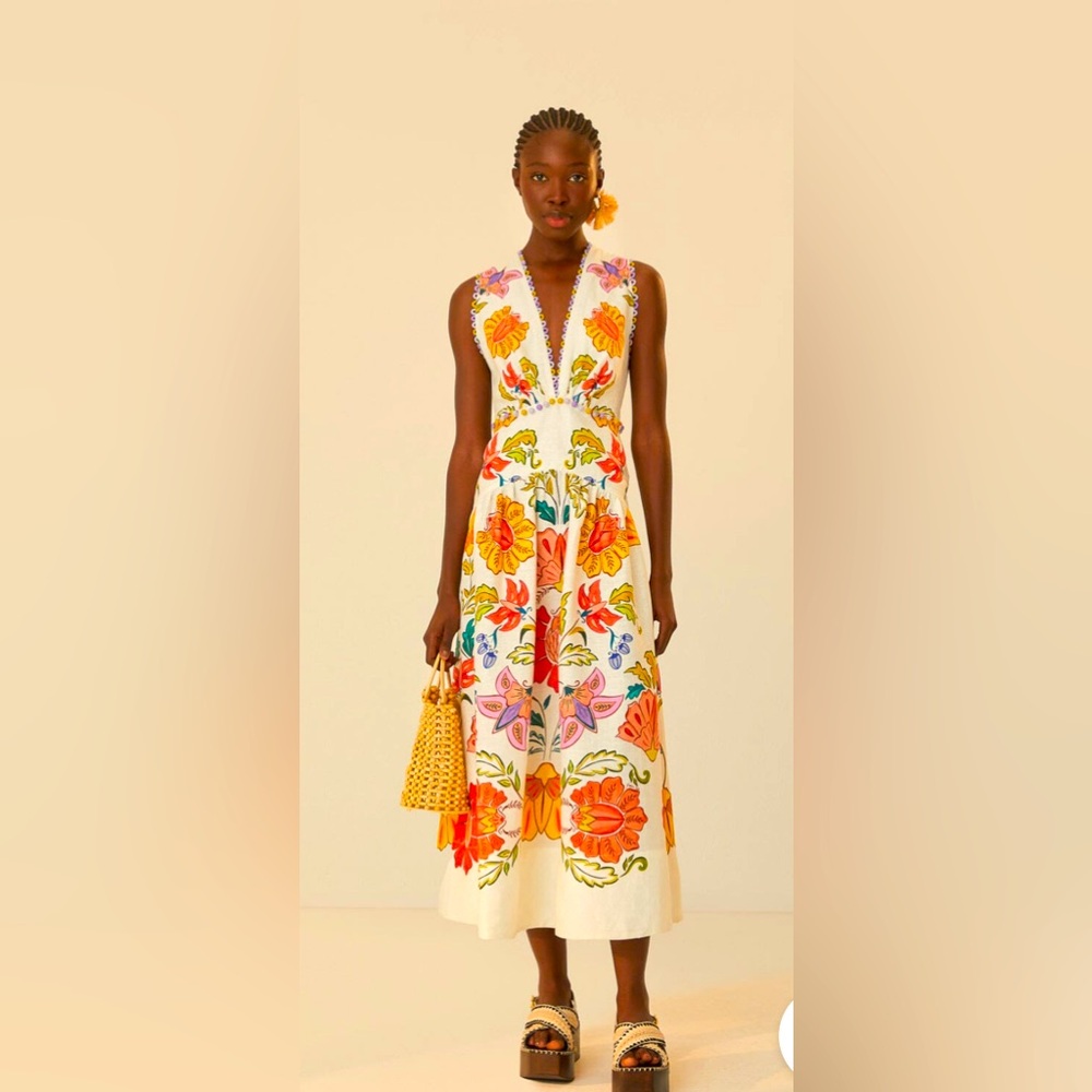 BNWT FARM Rio Floral Insects Maxi Dress